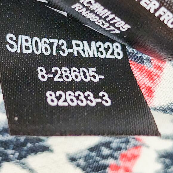 Sanctuary Women's Sleeveless Blouse Border Craft Button Split Neck Shirt Black M - Picture 10 of 10